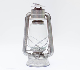 Old hurricane lantern isolated