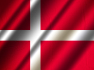 Fototapeta premium Authentic colorful flag of Denmark