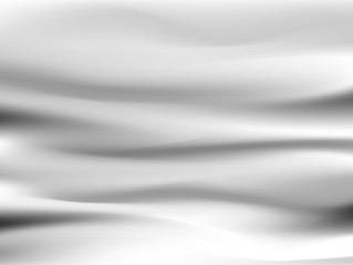 Abstract white background Vector White Satin Silky Cloth Fabric Textile Drape with Crease Wavy Folds. with soft waves and white fabric, waving in the wind