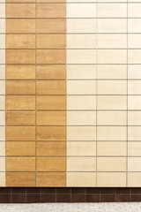 Fototapeta premium Modern beige metal tiles wall