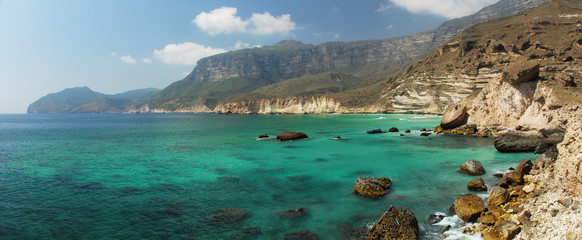 Panorama côtier près de Salalah, Oman
