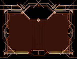 Gatsby Vintage frame vector, Abstract geometric patterned background