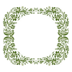 Spring or summer floral frame