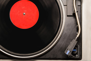 old record player vinyl records