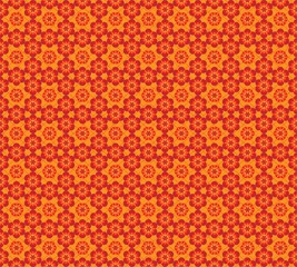 Abstract red pattern geometric of circle in Japanese or Chinese ornament. Seamless Vector illustration.