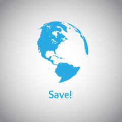 Save the World vector symbol