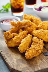 Breaded chicken tenders with ketchup © fahrwasser