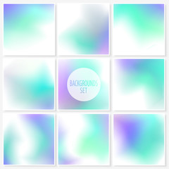 Fototapeta premium Blur backgrounds set smooth elegant colors blue purple