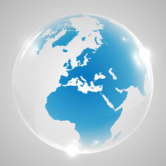 Earth globe vector illustration