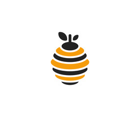 Hive logo template. Beehive vector design. Bee nest illustration