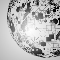 Obraz premium Earth globe vector illustration for advertising