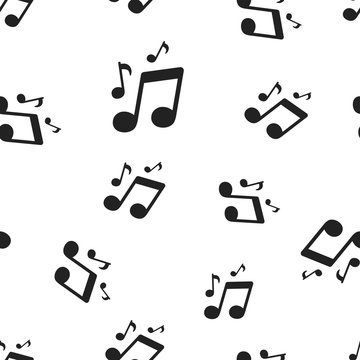 Music note seamless pattern background. Business concept vector illustration. Sound note symbol pattern.