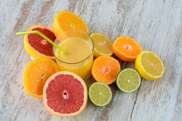 Citrus juices ready to serve