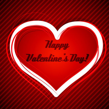 Valentine's day heart vector illustration