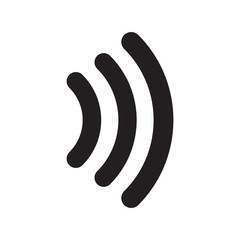 Contactless signal icon vector illustration. Free royalty images.