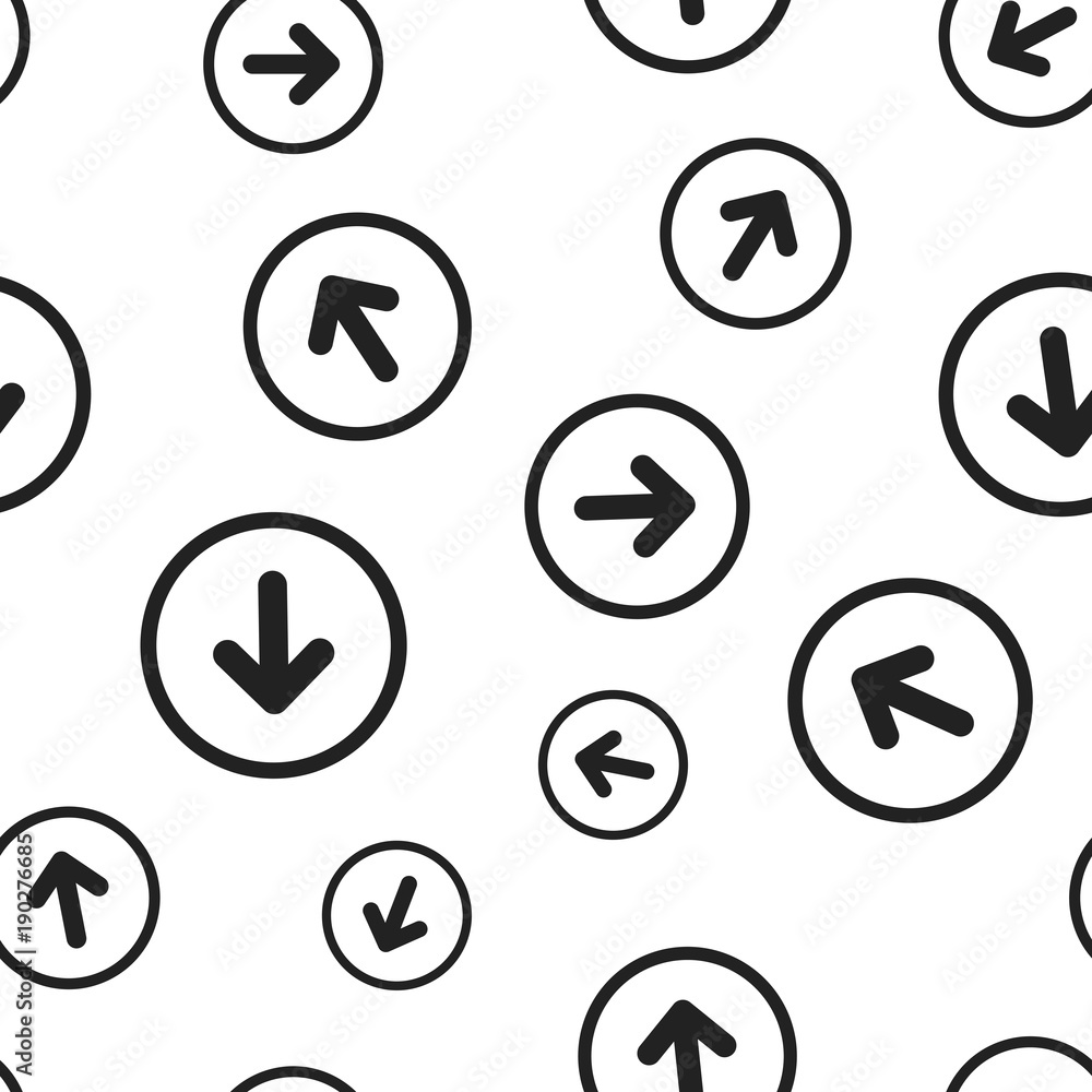 Poster arrow up seamless pattern background. business concept vector illustration. forward arrow symbol pat