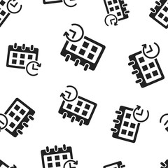 Calendar reminder seamless pattern background. Business concept vector illustration. Calendar agenda symbol pattern.