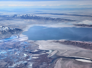 View of the the Great Salt Lake, Utah