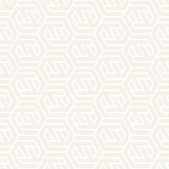 Vector seamless subtle pattern. Modern stylish texture with monochrome trellis. Repeating geometric hexagonal grid. Simple lattice design.