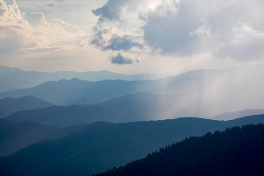 Smokey Moutain haze at sunset