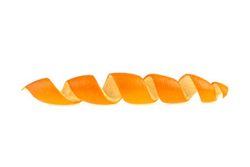 orange peel isolated on white background