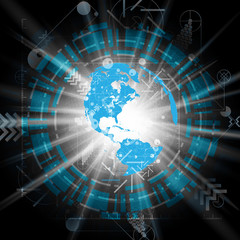 Earth globe vector illustration for advertising