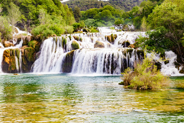 Krka waterfall in the Croatian national park