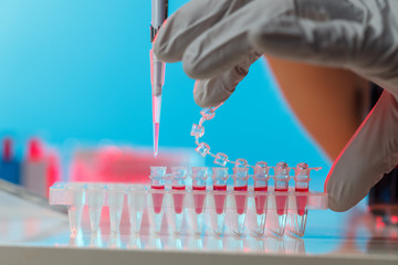 electrophoresis device in a genetics lab to decrypt the genetic code