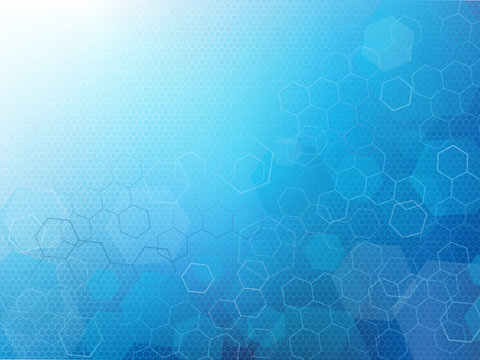 Abstract high resolution faded blue hexagon design background template perfect  for Medical, Healthcare and Science and many other Businesses Plenty of copy space