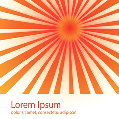 bright rays, hot sun, vector illustration