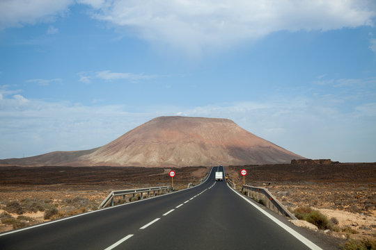 A highway in the Canary Islands