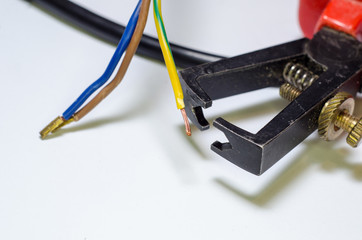 Wire strippers with wires.