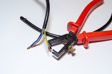 Wire strippers with wires.
