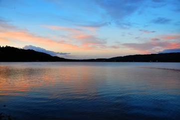 Sunset over the lake, Sweden