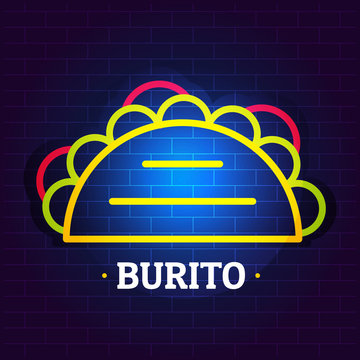 Burito logo. Flat illustration of burito vector logo for web