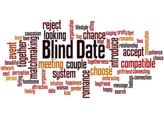Fototapeta premium Blind date word cloud concept 2