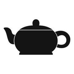 Hot teapot icon. Simple illustration of hot teapot vector icon for web