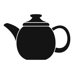 Steel teapot icon. Simple illustration of steel teapot vector icon for web