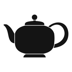 Teapot with handle icon. Simple illustration of teapot with handle vector icon for web