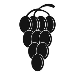 Cluster grape icon. Simple illustration of cluster grape vector icon for web