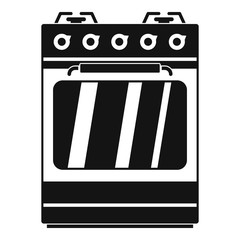 Small gas oven icon. Simple illustration of small gas oven vector icon for web