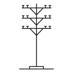 Powerhouse icon. Outline illustration of powerhouse vector icon for web