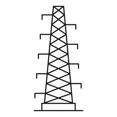 Power station icon. Outline illustration of power station vector icon for web