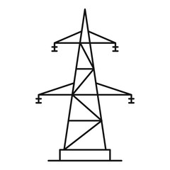 Electrical power station icon. Outline illustration of electrical power station vector icon for web