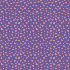 Colourful hearts - seamless background. Concept of a wrapping paper. Valentine's Day, Woman's Day and Mother's Day. Vector.