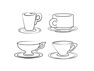 Coffee logo collection. Vector illustration.
