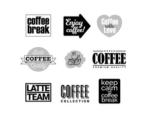 Coffee logo collection. Vector illustration.