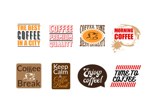 Coffee logo collection. Vector illustration.