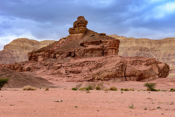 The Spiral Hill sandstone geological attraction from Timna Park, Israel