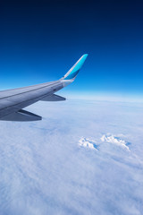 Die Welt aus einem Flugzeug